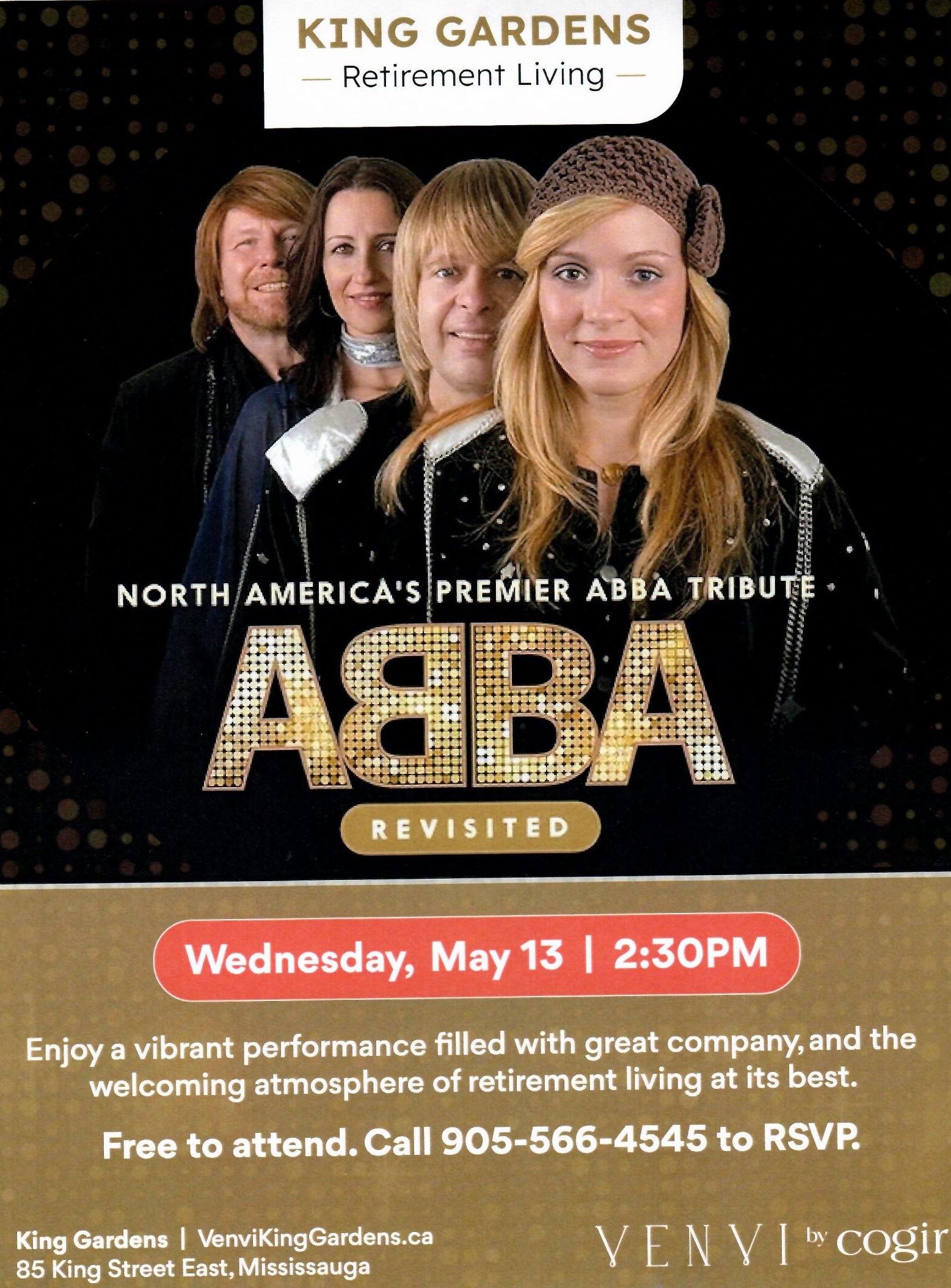ABBA Revisited image source: Venvi King Gardens Retirement Living